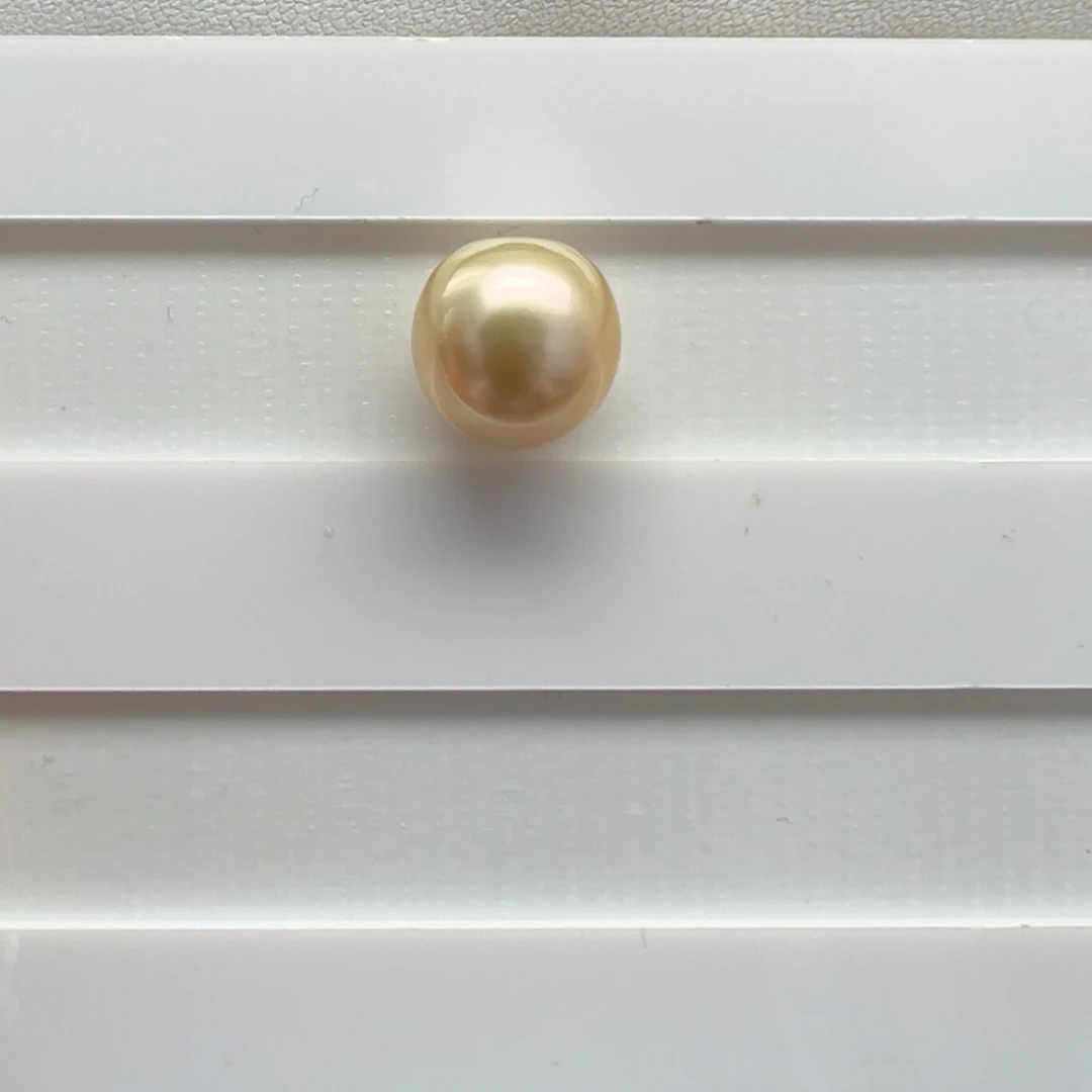 海水珍珠裸珠金珠裸珠10-11mm可定制爱