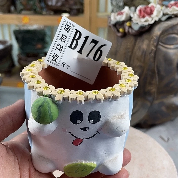 紫砂花盆景德镇陶瓷176