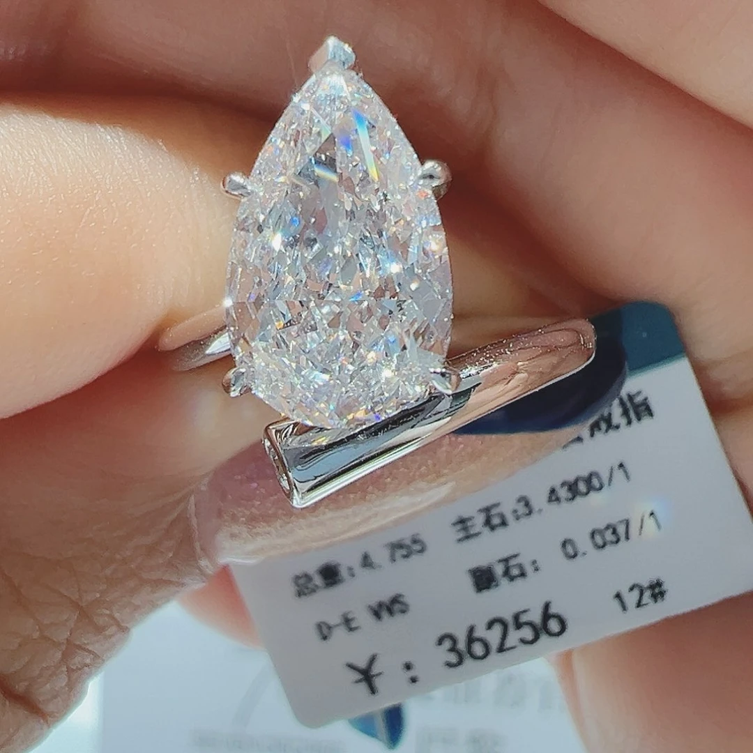 实验室培育钻石18K金镶嵌3.43ct12