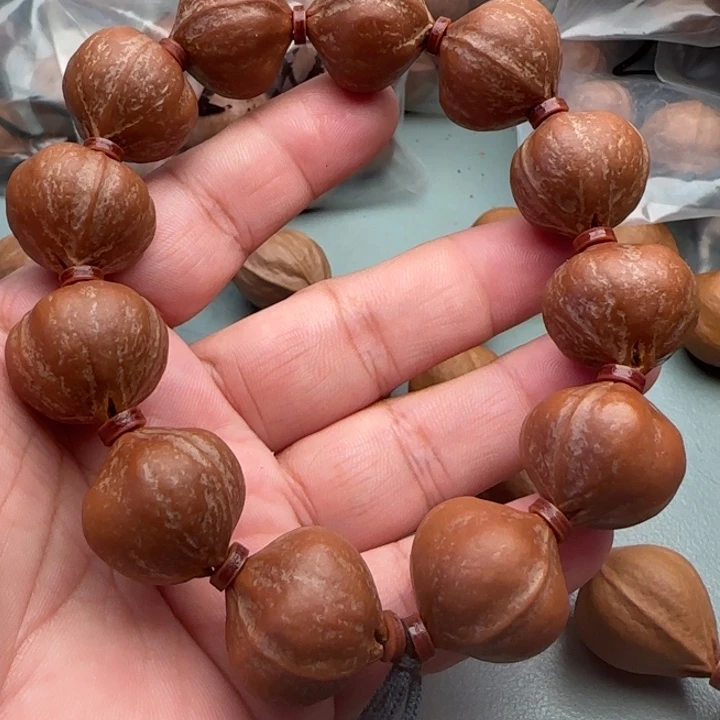 浮***生手串橄榄核橄榄核原皮铁核