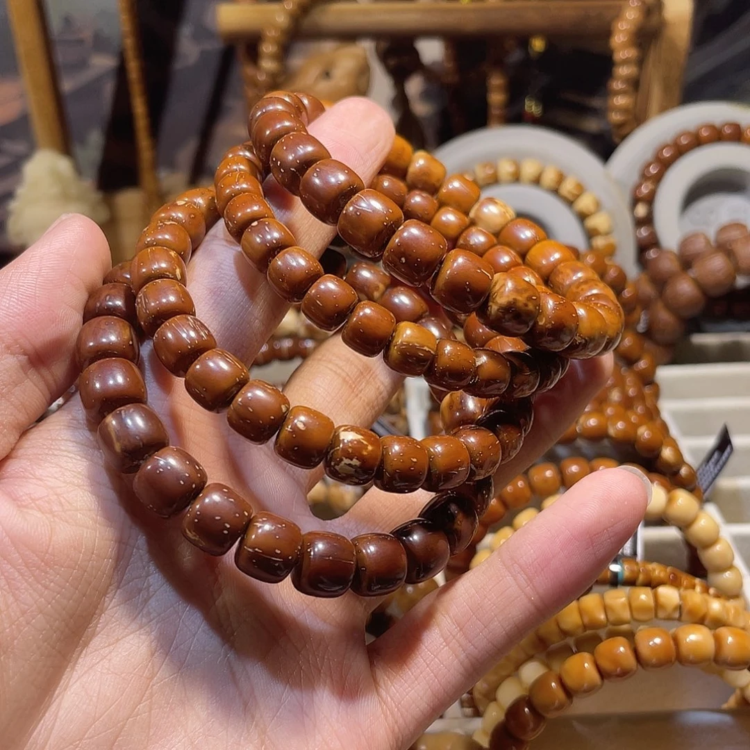 紫金鼠手串微瑕实心老型