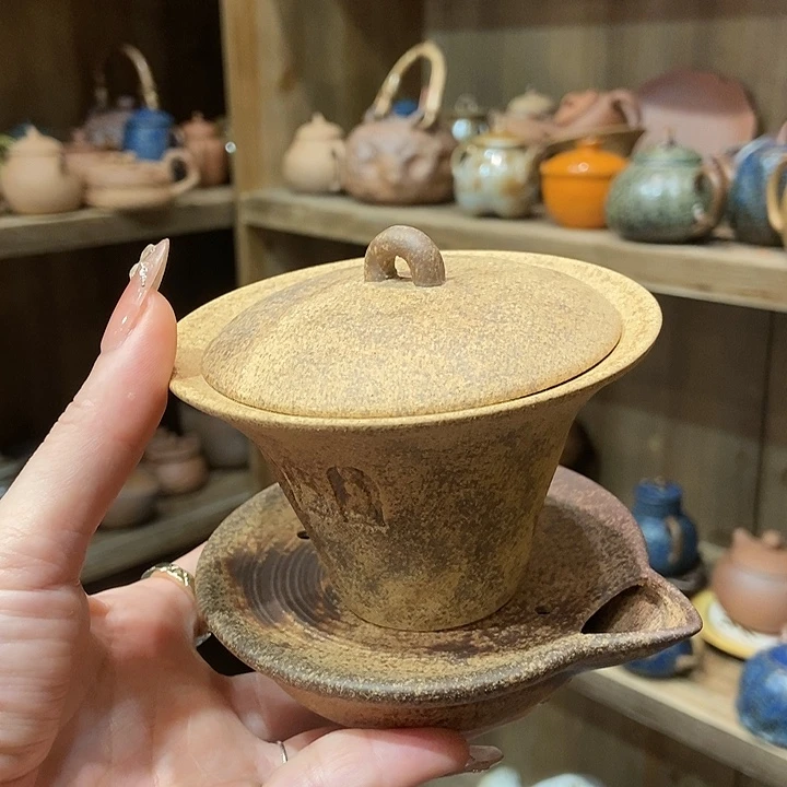 柴烧老岩泥高端茶器