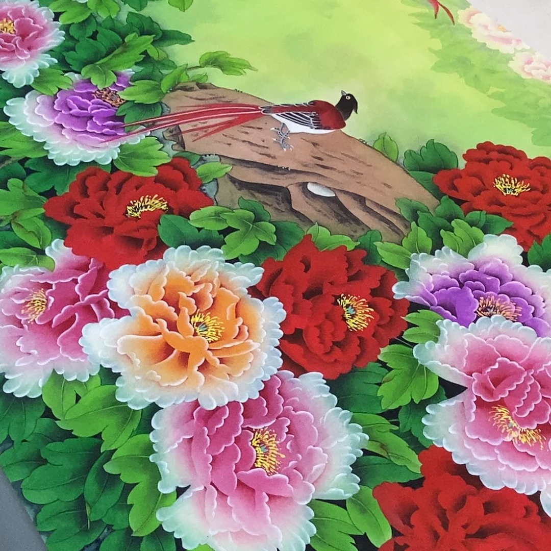 国画收藏工笔牡丹手绘