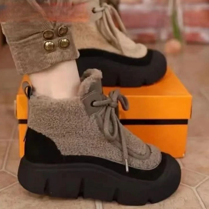 保暖高帮棉鞋防寒加厚2024雪地靴百搭加绒时尚冬季棉鞋女士女新品