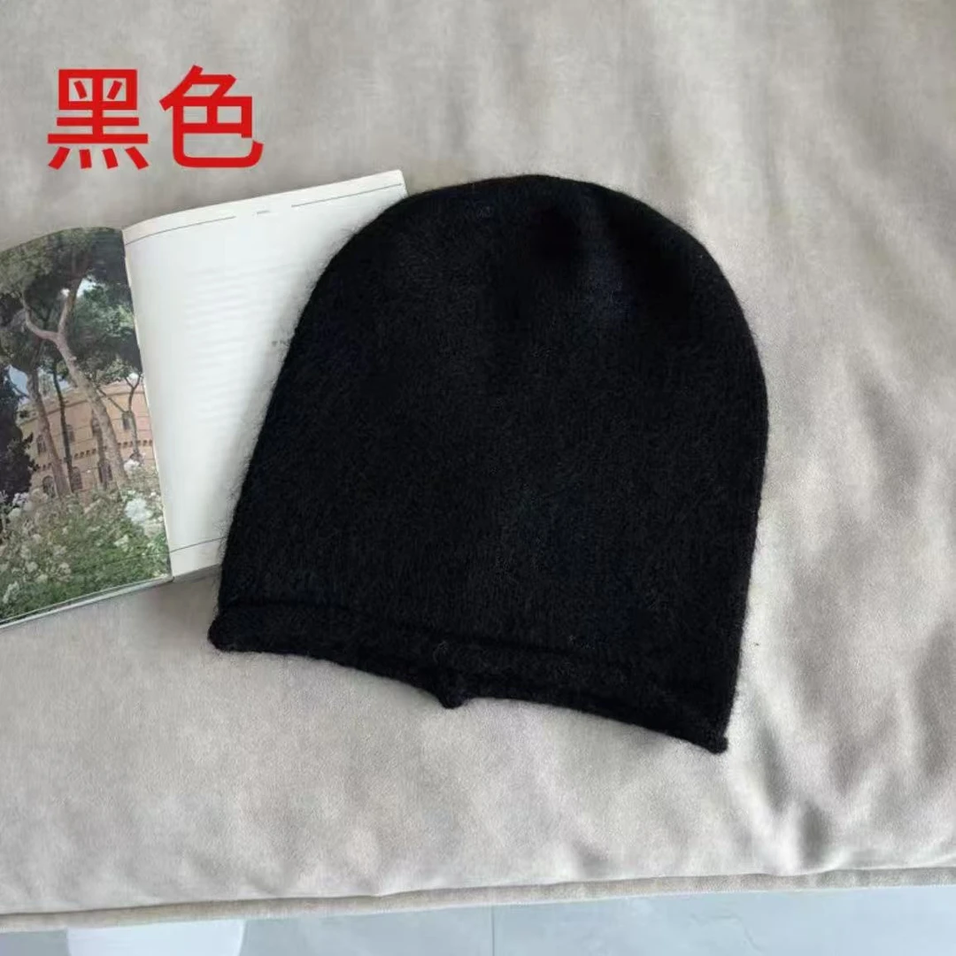 （纯色堆堆帽）韩系纯色百搭毛线帽