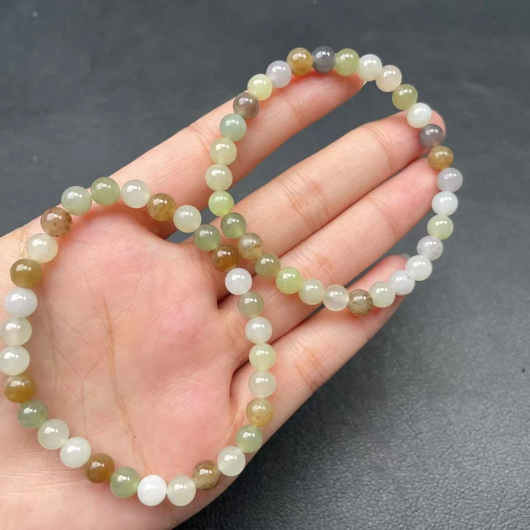 【玉经纶】46700/Q103-和田玉手串-多样性发其一约5MM/约32颗