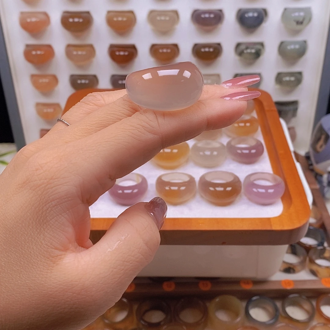 一****玛瑙/玉髓未镶嵌戒指港21