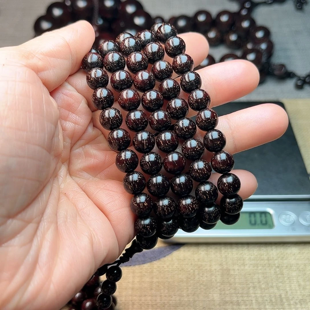 檀香紫檀（小叶紫檀）0.8 108颗 爆满星