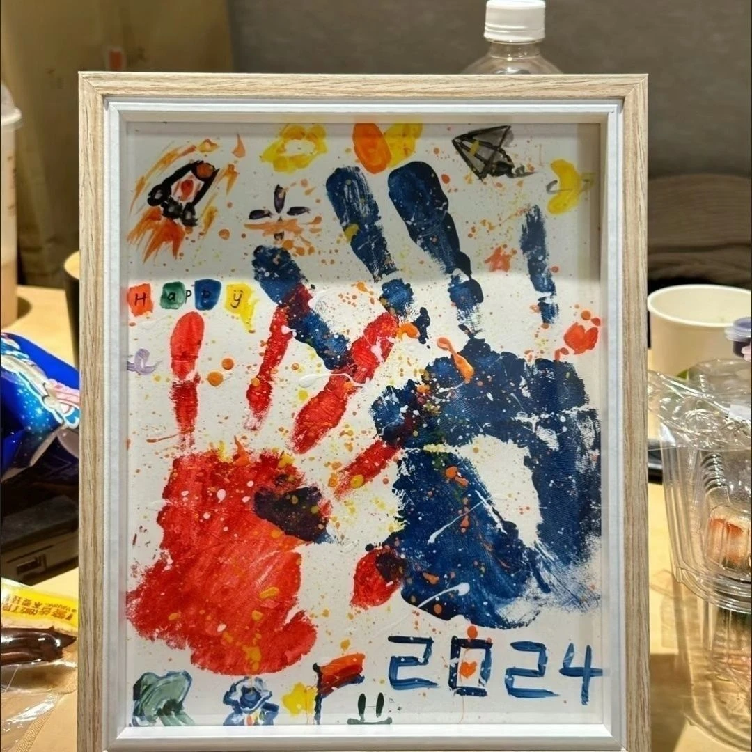 情侣手印相框diy手工制作七夕情人节520女友纪念礼物闺蜜