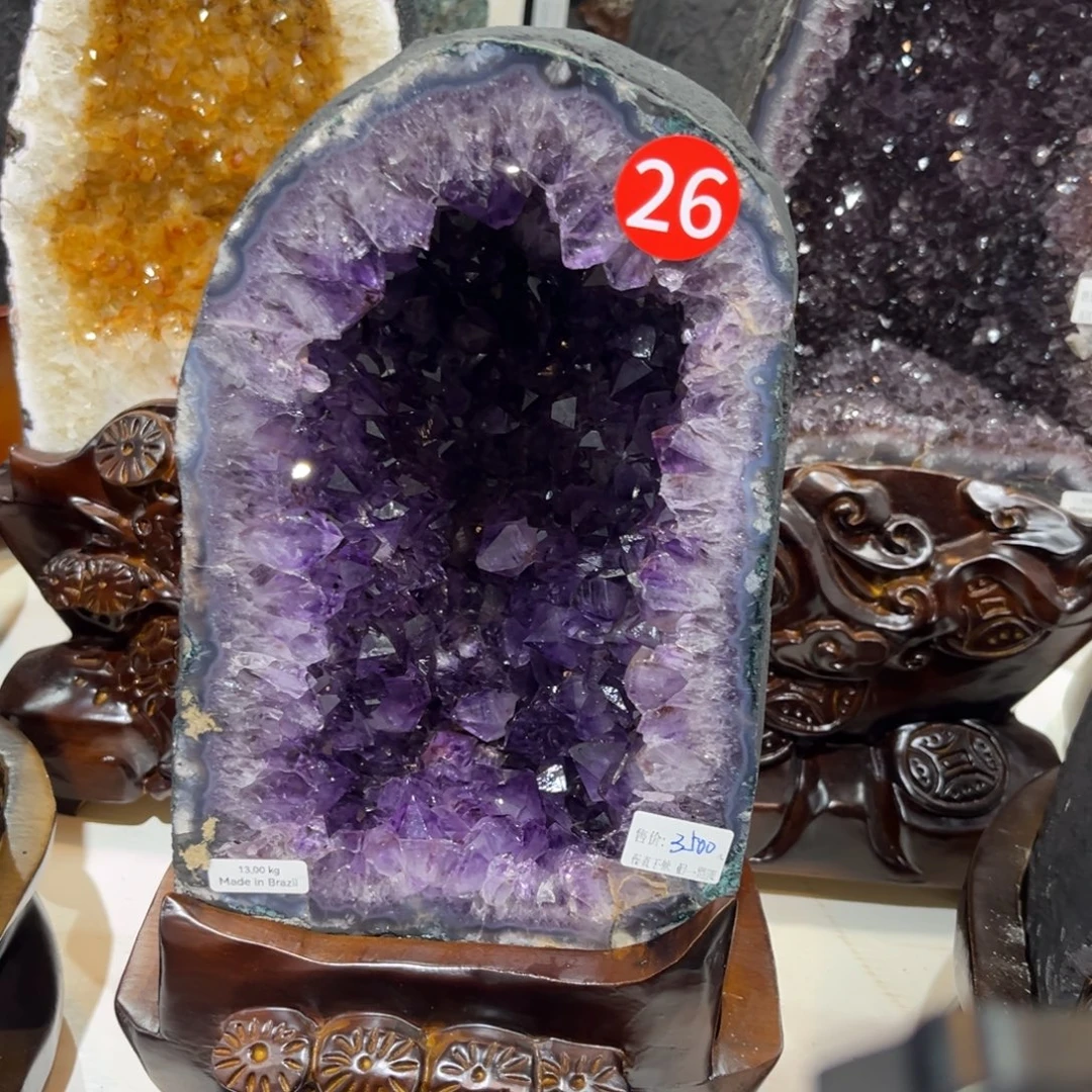 未镶嵌紫晶摆件水晶