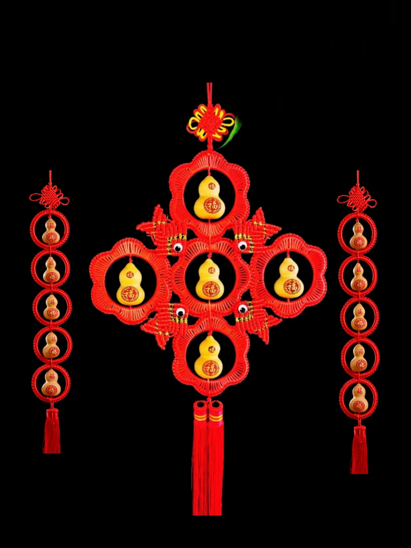 葫芦中国结全家福     一大两小