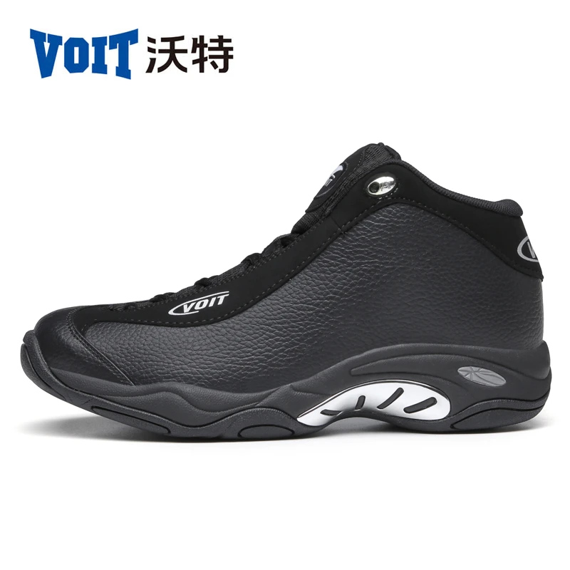 Voit/沃特太极篮球鞋保暖加绒鸳鸯男鞋皮面鞋子高帮耐磨运动鞋