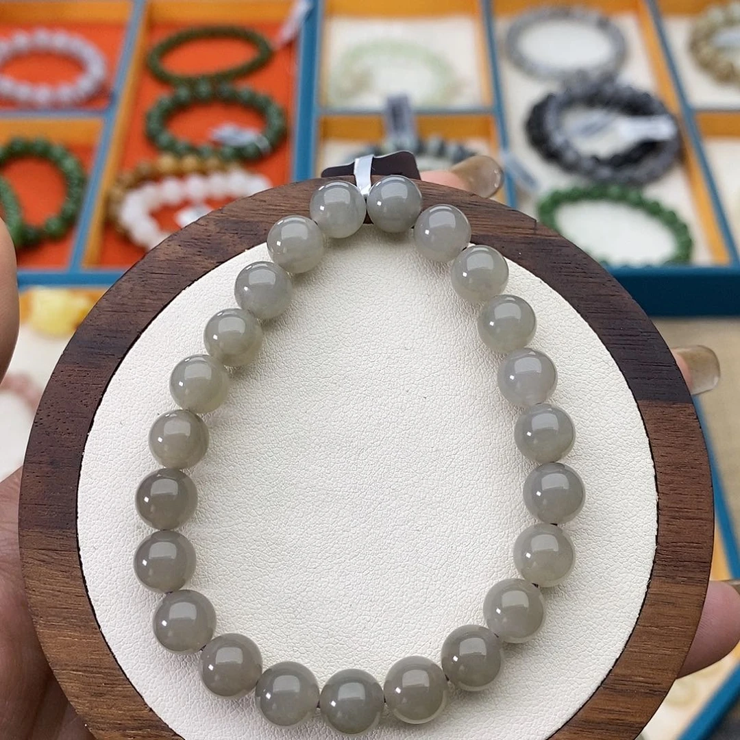 和田玉未镶嵌手串H21卡8