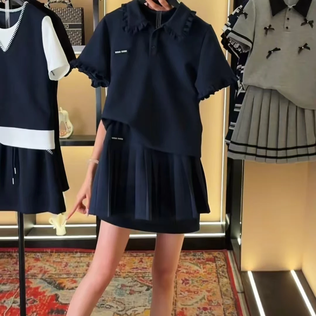 设计师款丨<减龄系列>宽松减龄夏季T恤短裙休闲时尚套装