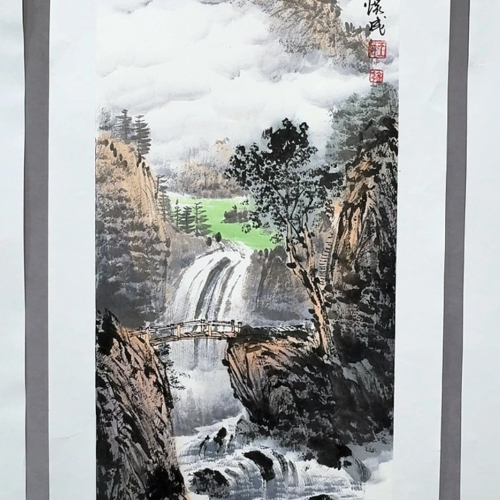 国画亲笔手绘放心去藏