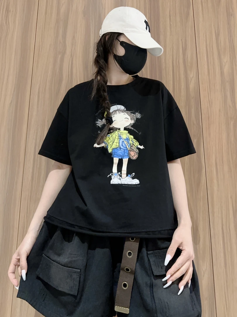 L022女装夏季短袖T恤女孩3610-4