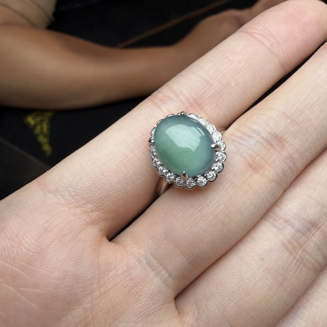 【玉经纶】201673/Q68-天然A货翡翠戒指-多样性发其一