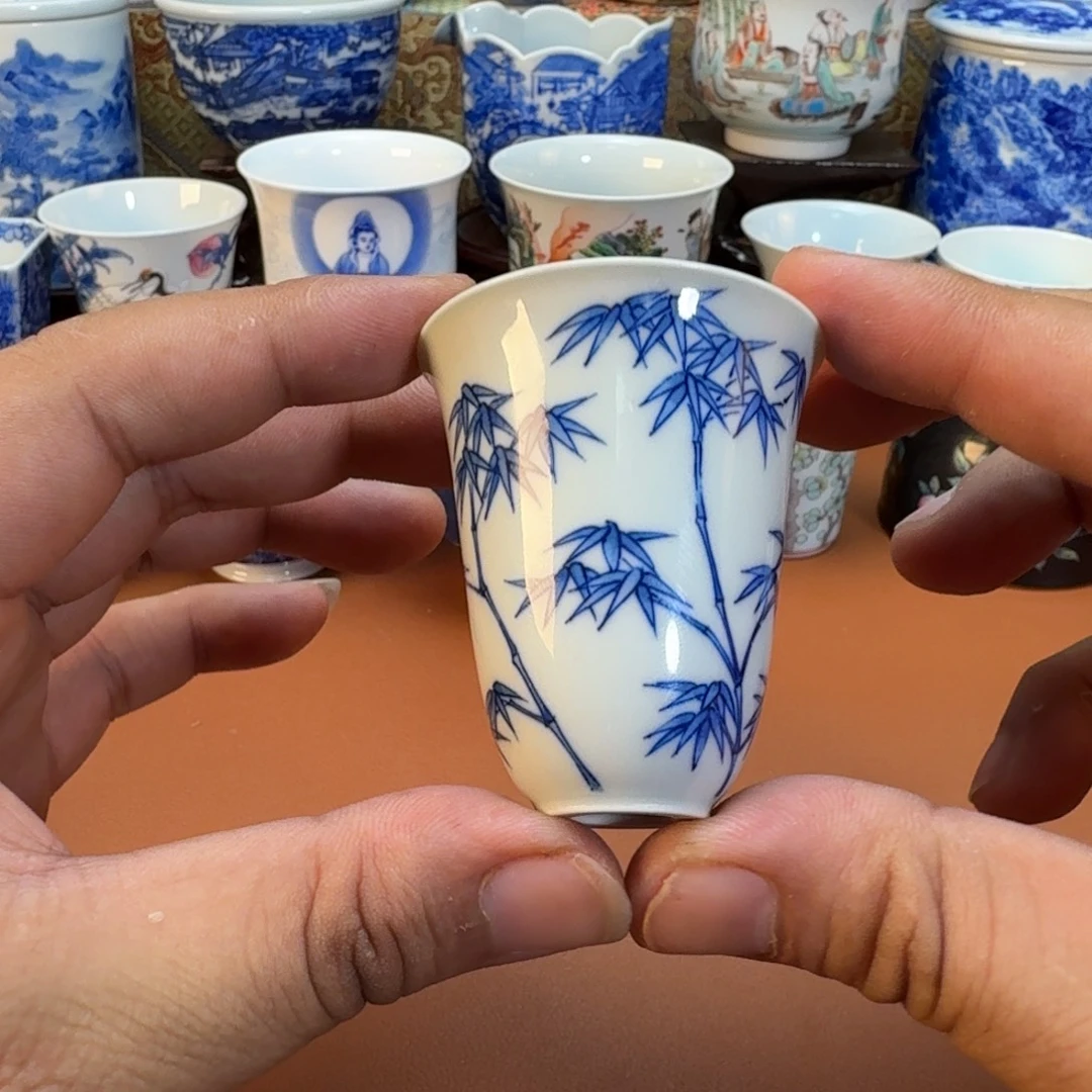 杯子陶景德镇全手工手绘陶瓷