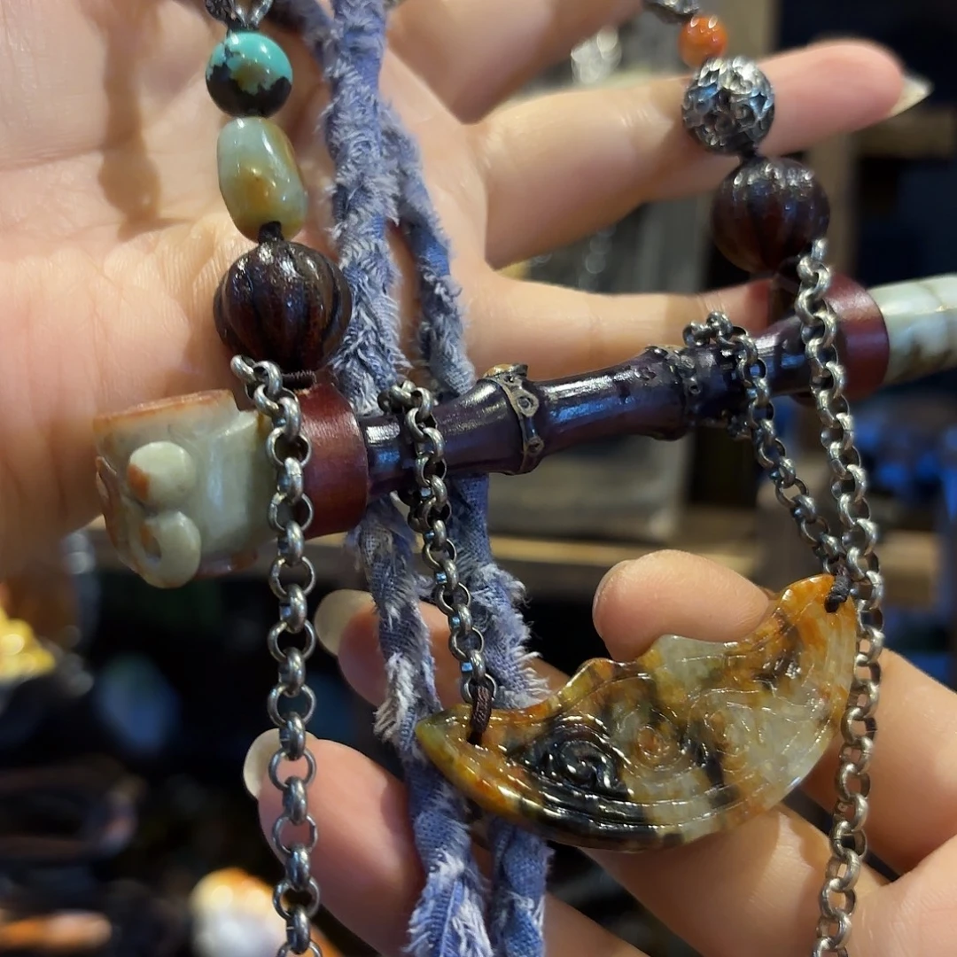 翡翠未镶嵌颈饰原创