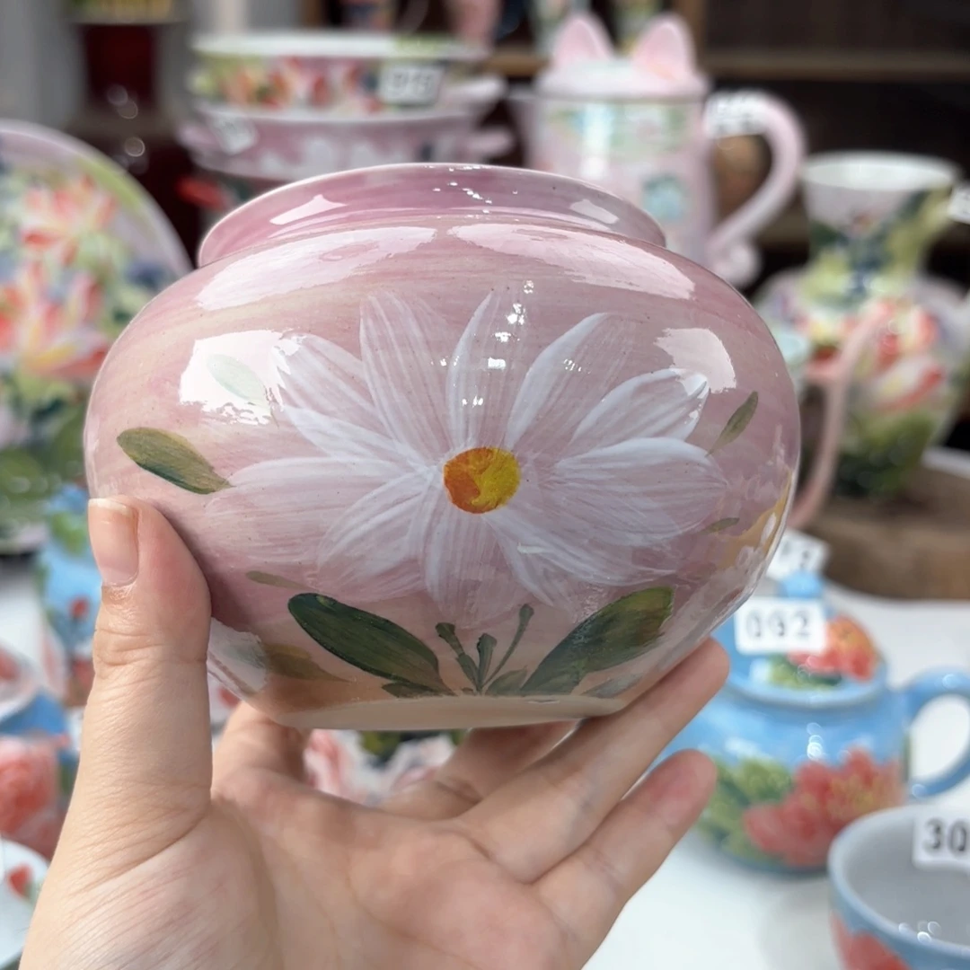 景德镇手绘高温釉下彩陶瓷茶具