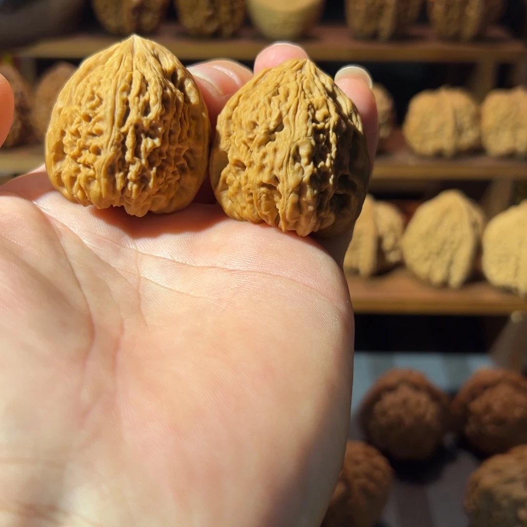 怪***-吊坠文玩核桃涿鹿拉丝凹底37全