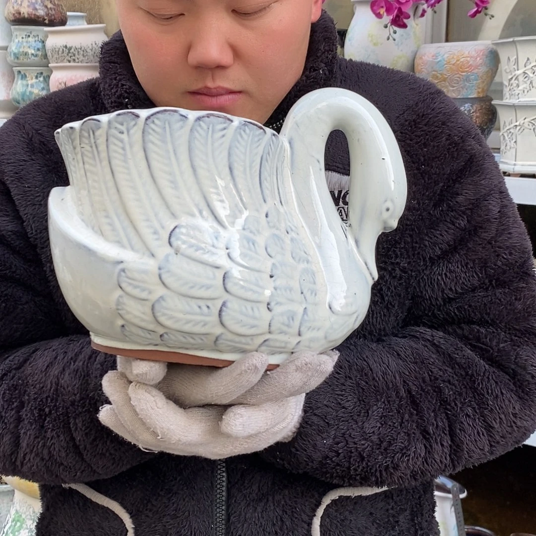 紫砂花盆口18高18福利