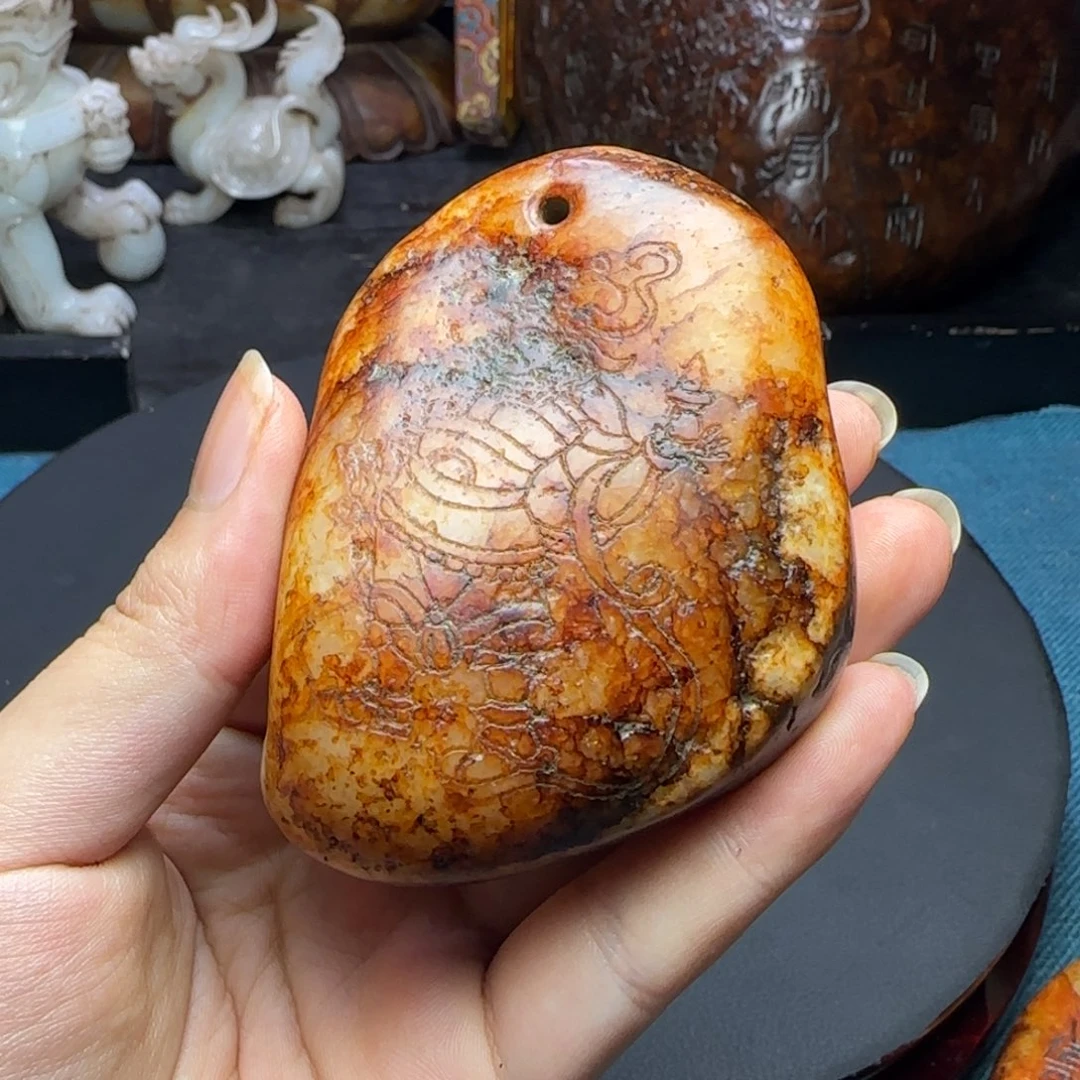 体***销和田玉（糖玉）未镶嵌挂件