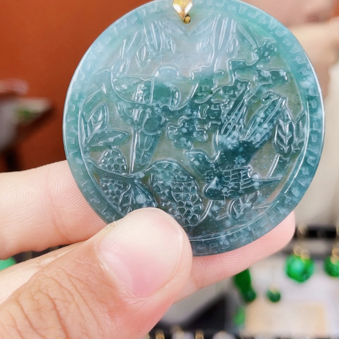 翡翠未镶嵌耳饰饰品