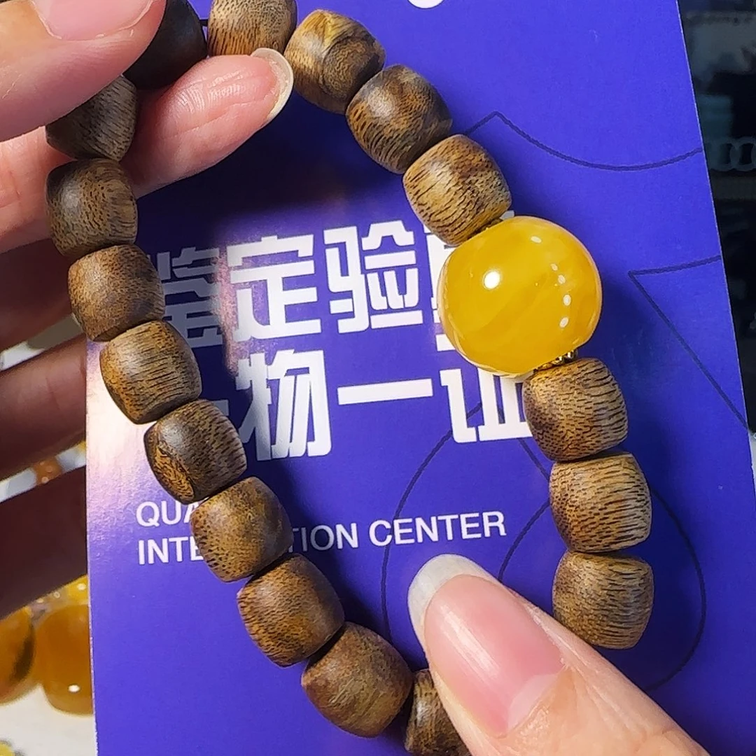 蜜蜡未镶嵌手链沉香手串