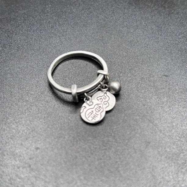 925银戒指 S可调节925银戒指指环女款手工银制品