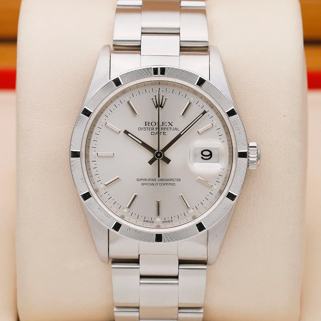 99新 Rolex/劳力士 日志15210/十三划精钢银条34mm自动机械单表