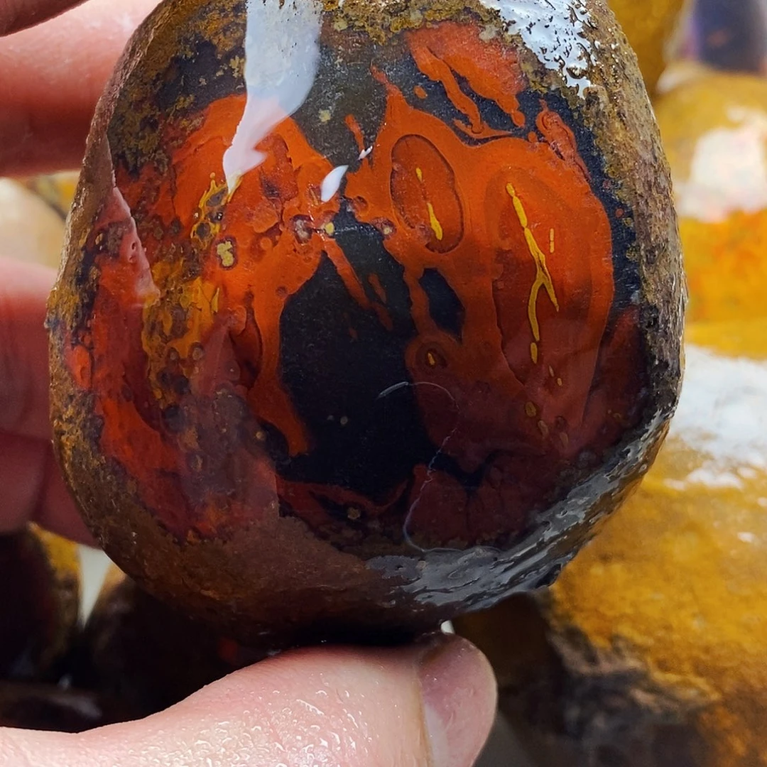 农***拳定制玛瑙未镶嵌战国红