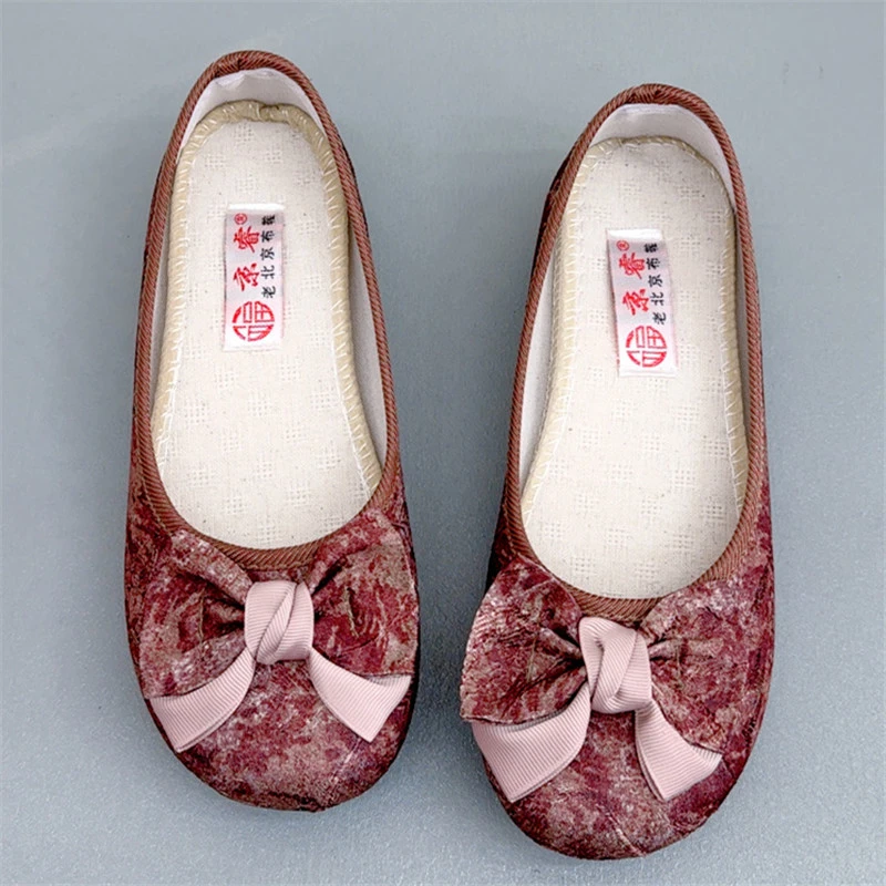 2025新款民族风浅口鞋春夏透气软底中老年妈妈鞋老北京女单鞋