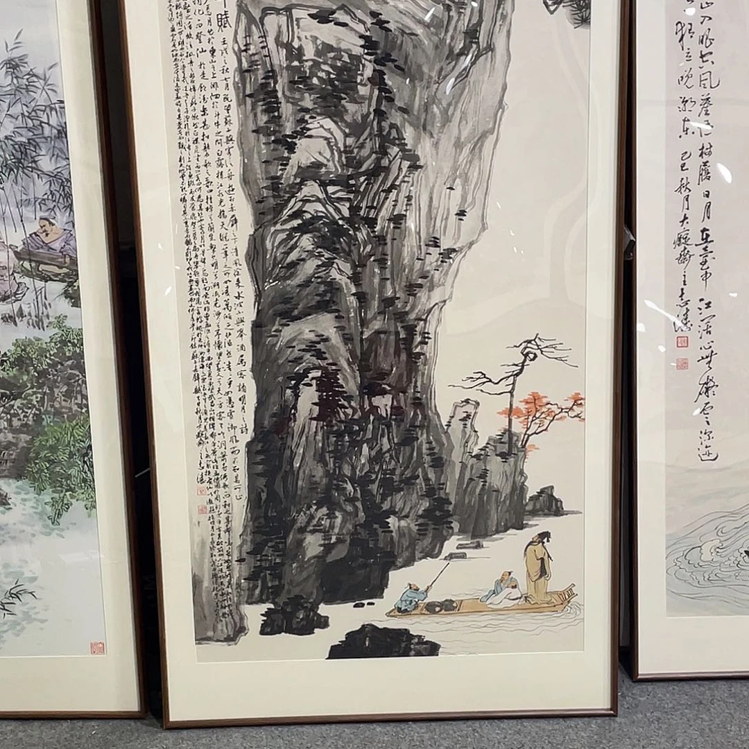 M***.国画手绘画作品带框80/160