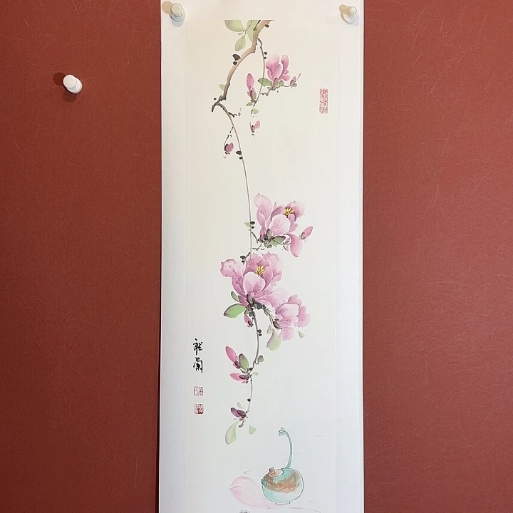 国画听兰老师花鸟