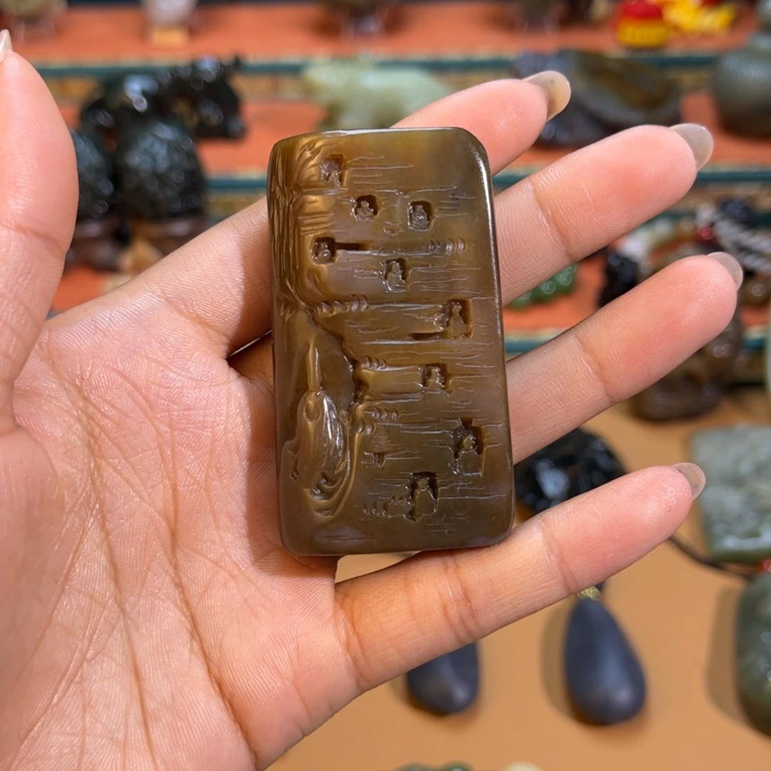 和田玉未镶嵌挂件