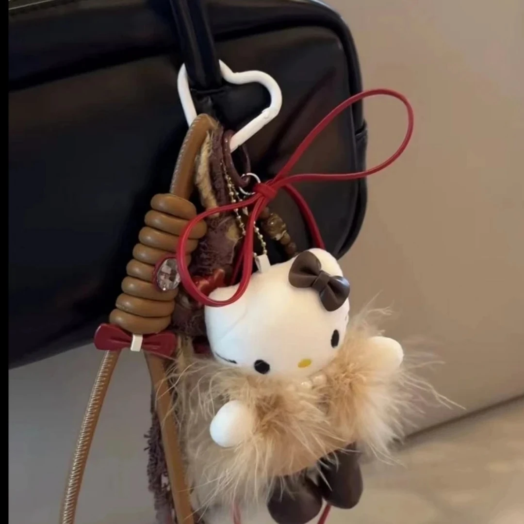 秋冬系原创miu系挂件可爱毛绒挂包挂钥匙扣毛绒公仔（主播现场拆）