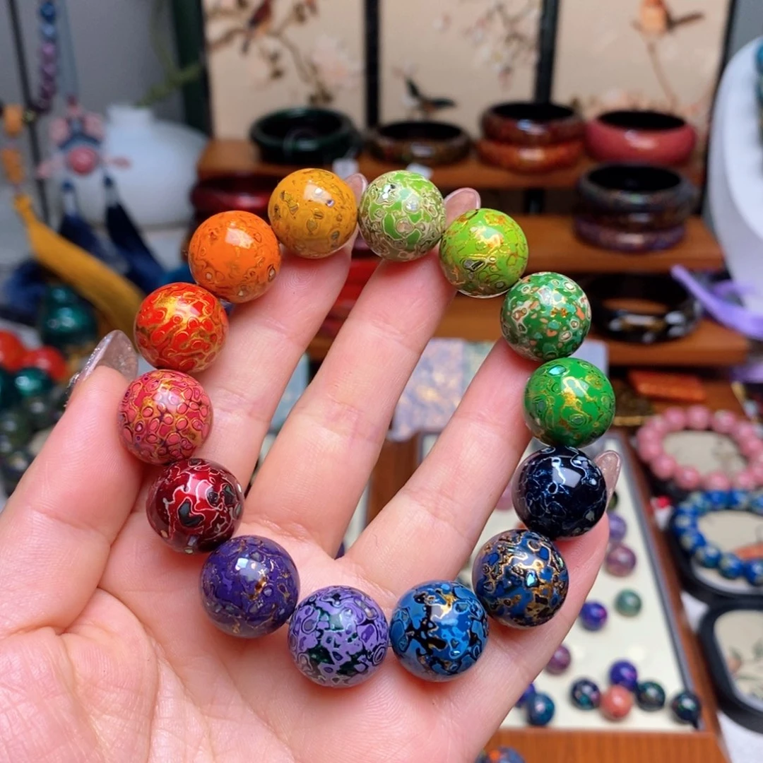 宝*大漆15mm螺钿手串14颗