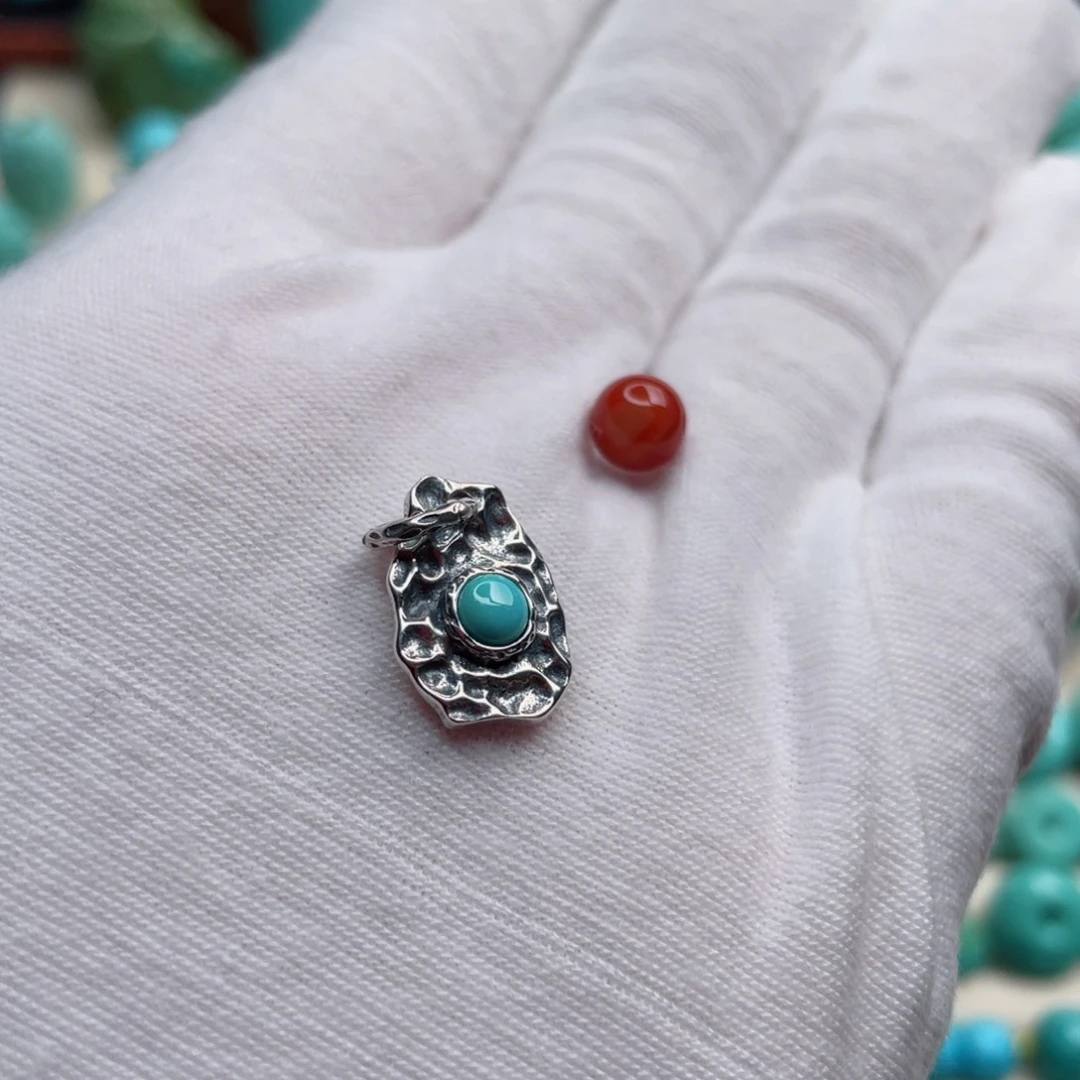 银S925镶嵌南红玛瑙珠宝奇石