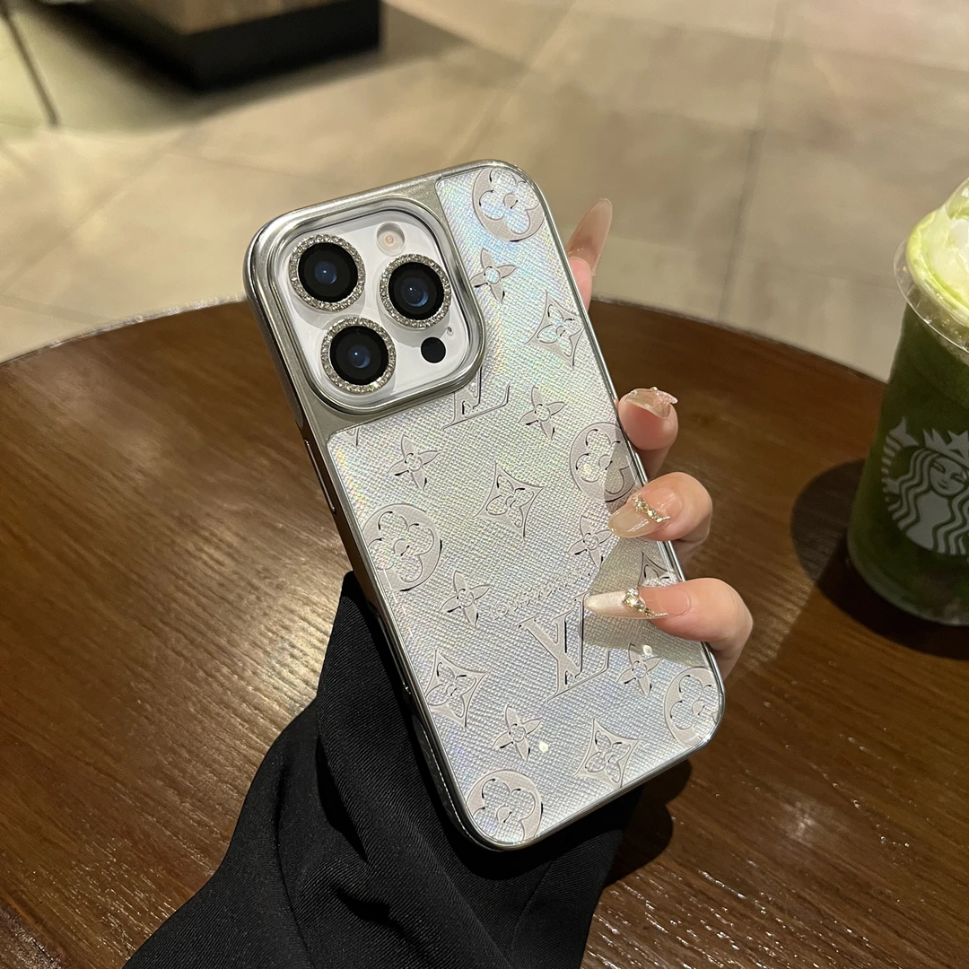 镭射适用苹果16promax手机壳15pro滴胶网红14/13老花轻奢防摔潮牌