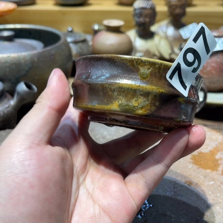 手工制作柴烧茶杯微瑕797