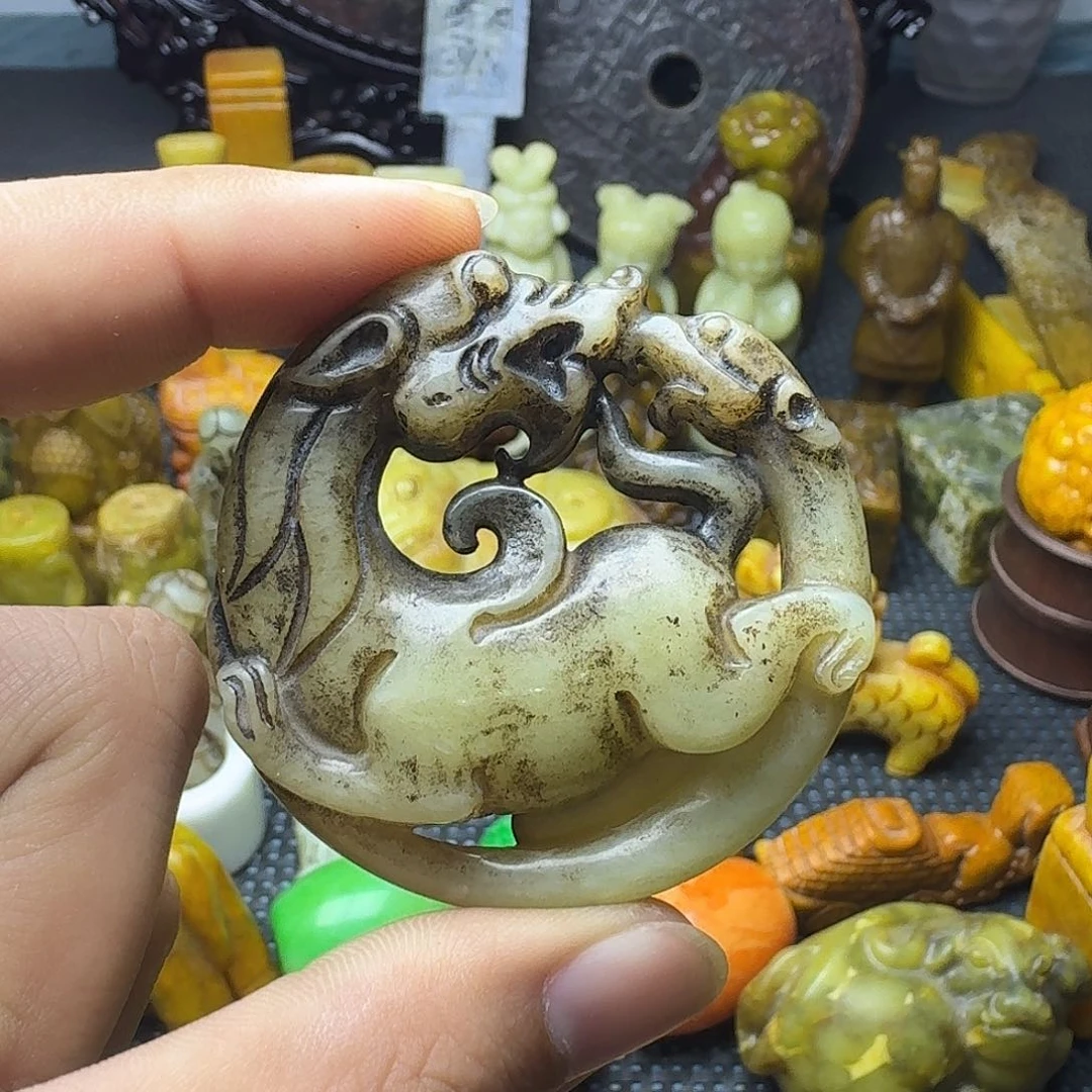 白玉菩提吊坠。。。