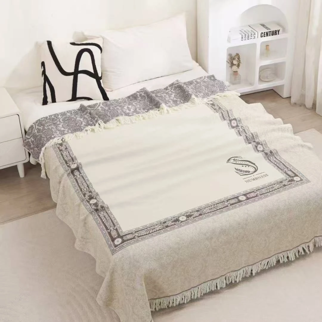盖毯【比格】1.5X2米 高端轻奢单人提花四季可铺可盖床盖休闲毯
