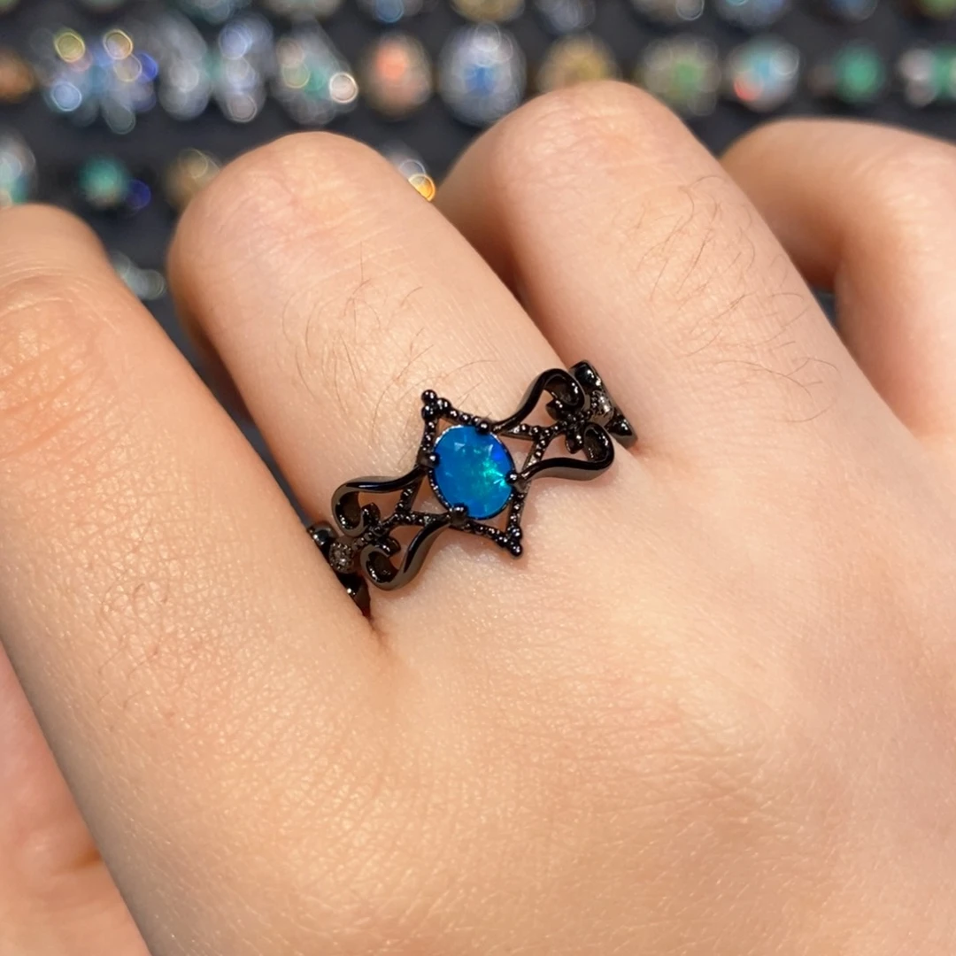 欧泊欧泊戒指银S925镶嵌