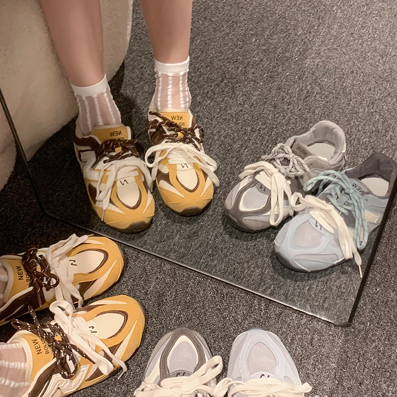 贾不假德训鞋女2025春季新款潮流时尚百搭学生轻便平底舒适休闲鞋