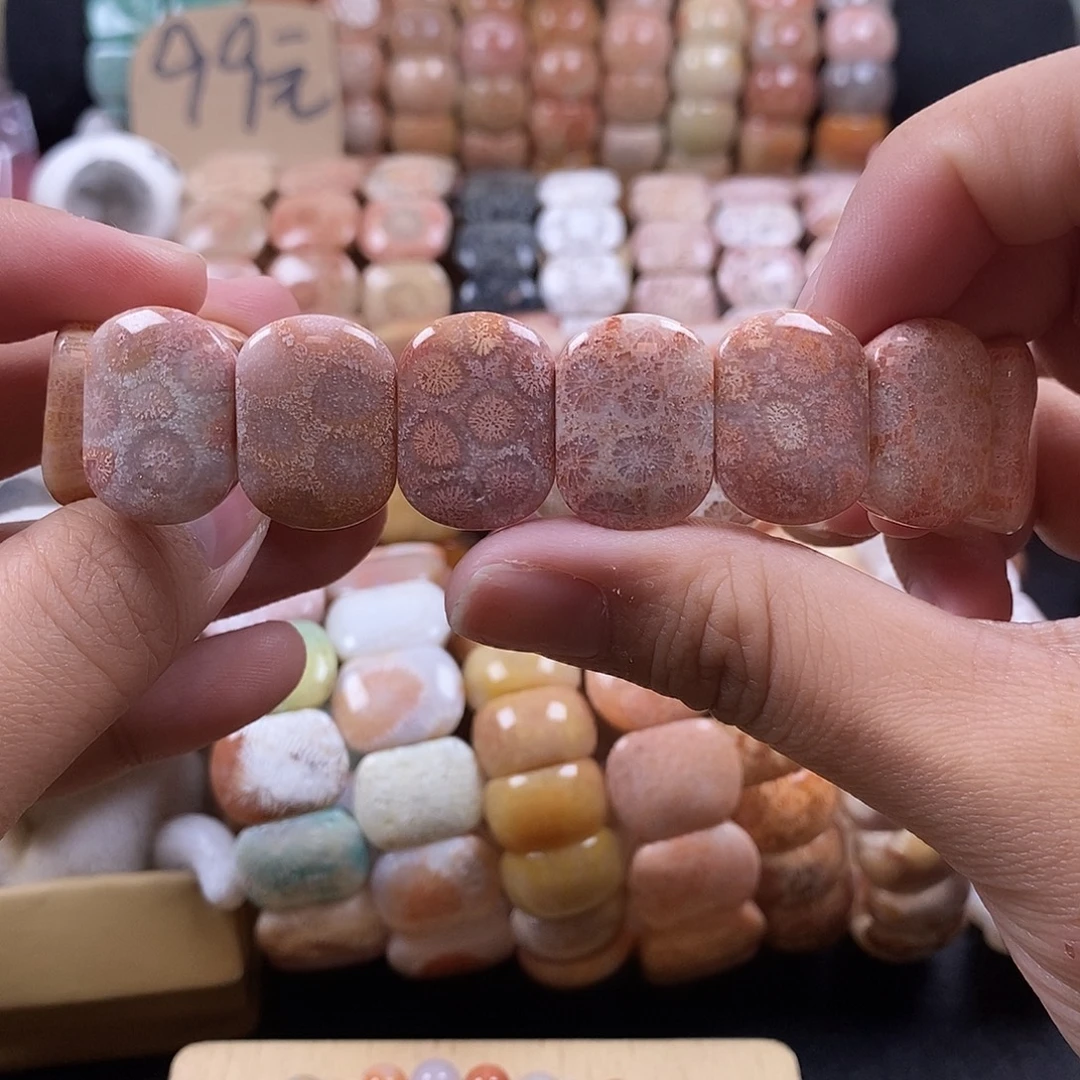 硅化珊瑚（珊瑚玉）未镶嵌手牌70