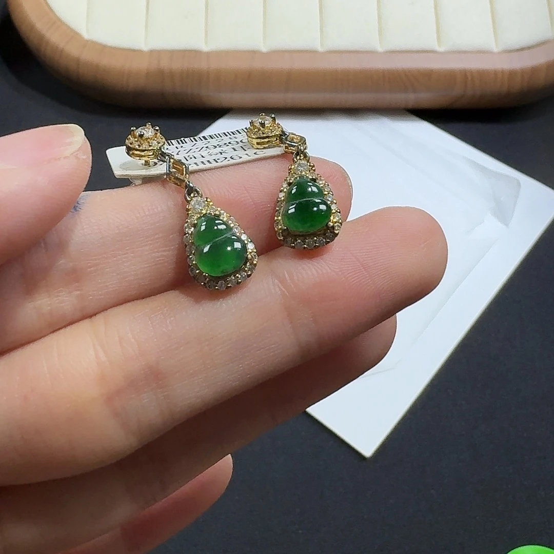 定制翡翠银S925镶嵌翡翠