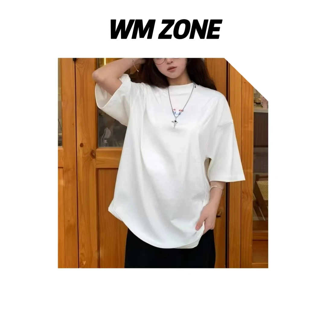 虎儿 3-6-3429 斑驳褪色印花宽松型短袖