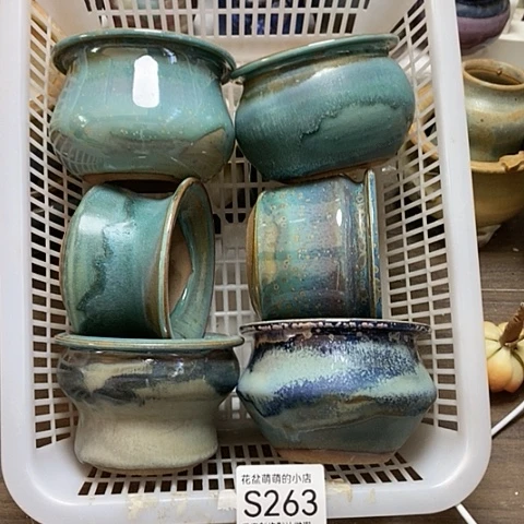 紫砂花盆263微瑕品口径7厘米左右底部有微瑕