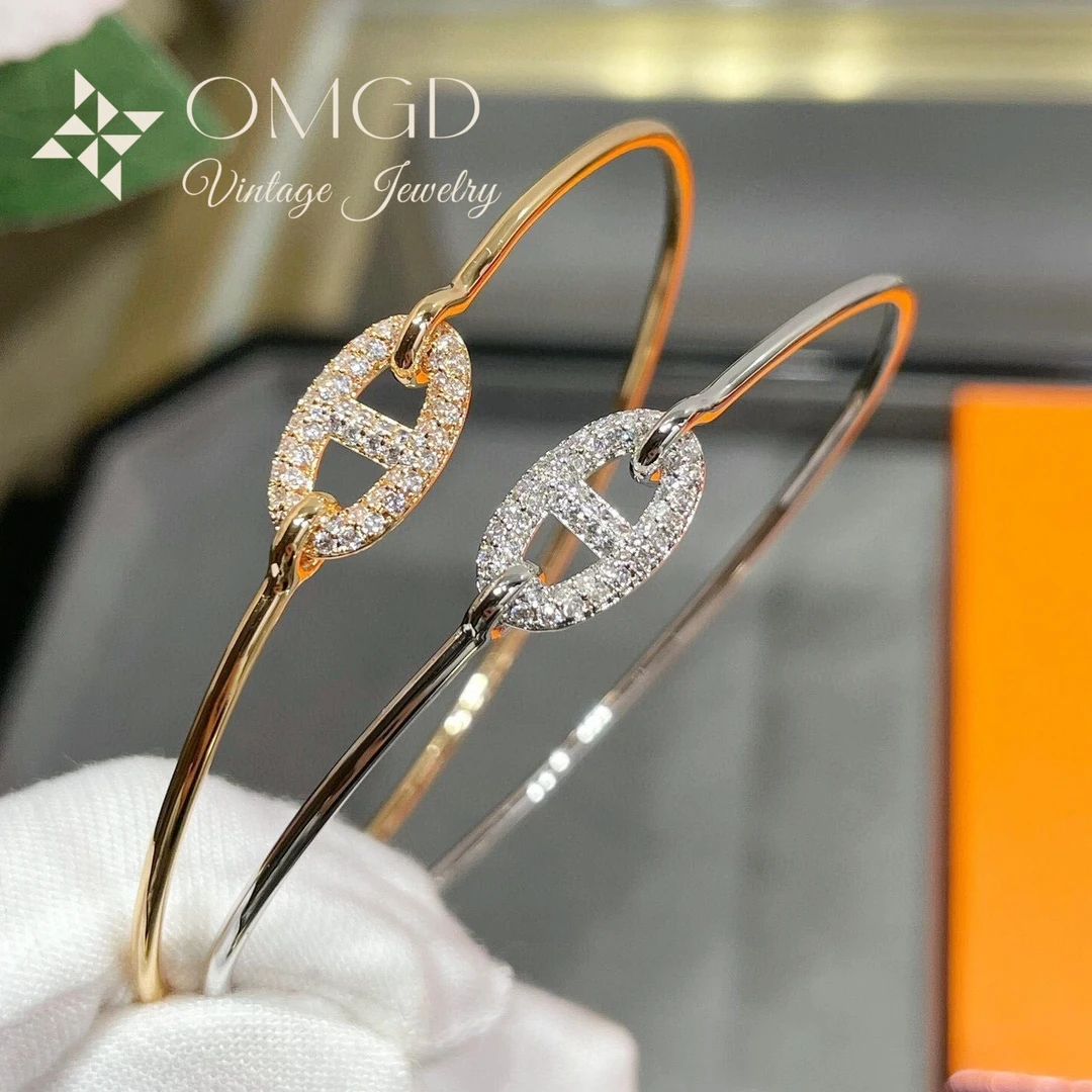 铜合金合成锆石手镯 【A1157】手镯 轻奢时尚设计款-ZS